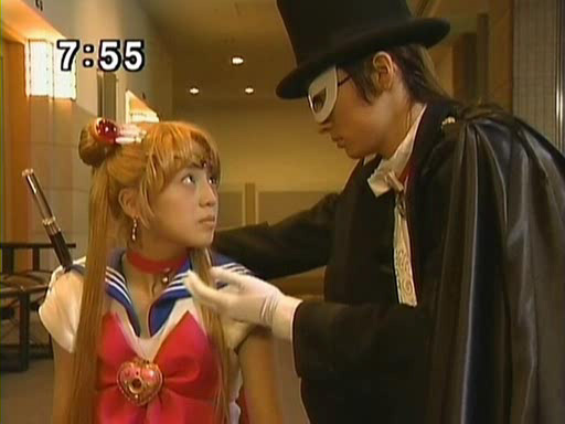 Tuxedo Kamen and Sailor Moon in the live action drama